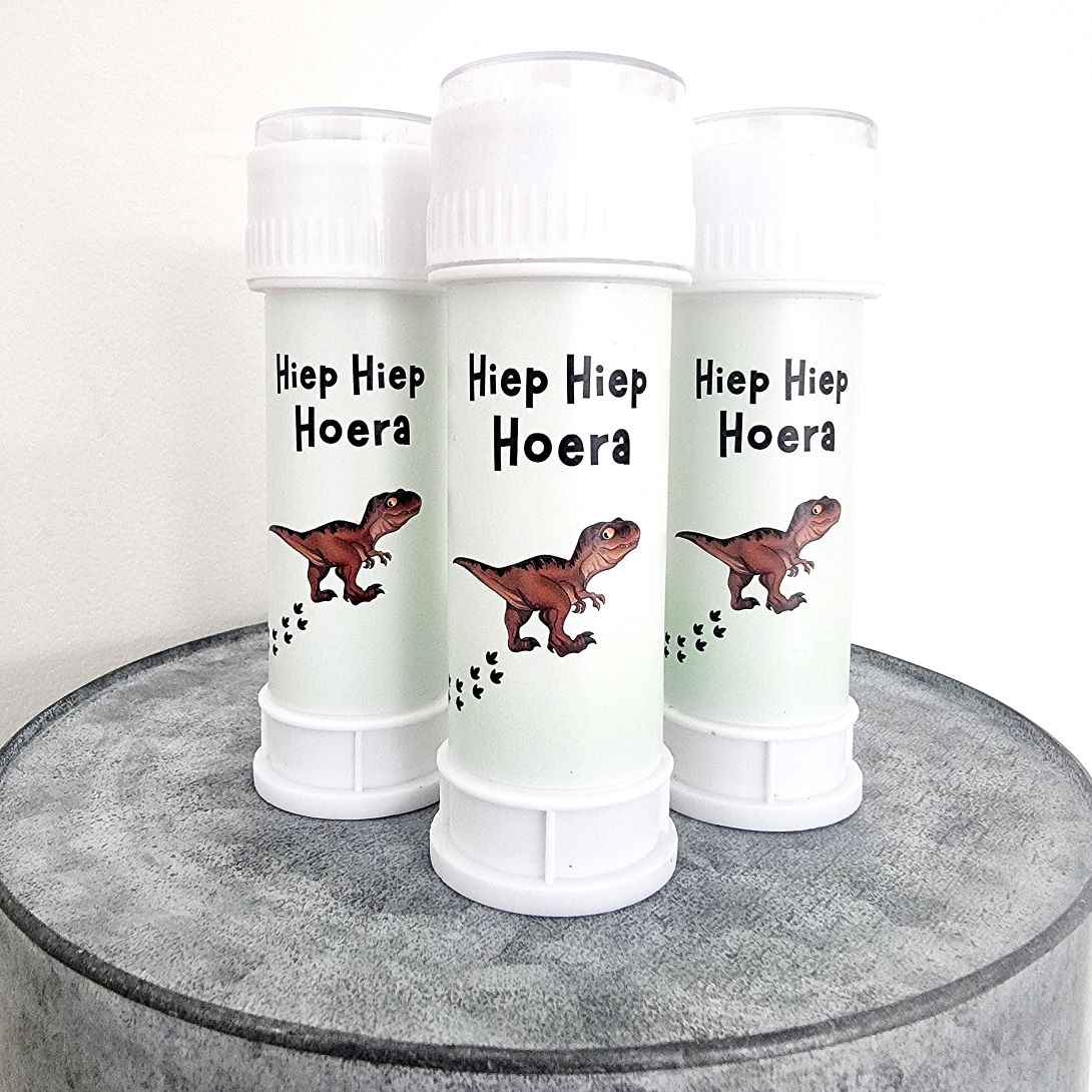 dino Bellenblaaslabel | dinosaurus | 8 stuks - Afbeelding 1