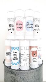 Bellenblaaslabel | thema zwart-wit | 8 stuks - Afbeelding 2