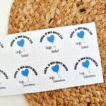 Geboortesticker met naam | Hart - Afbeelding 2