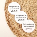 Cadeaulabel (rond) | Tot ziens met een glimlach! | 3 stuks