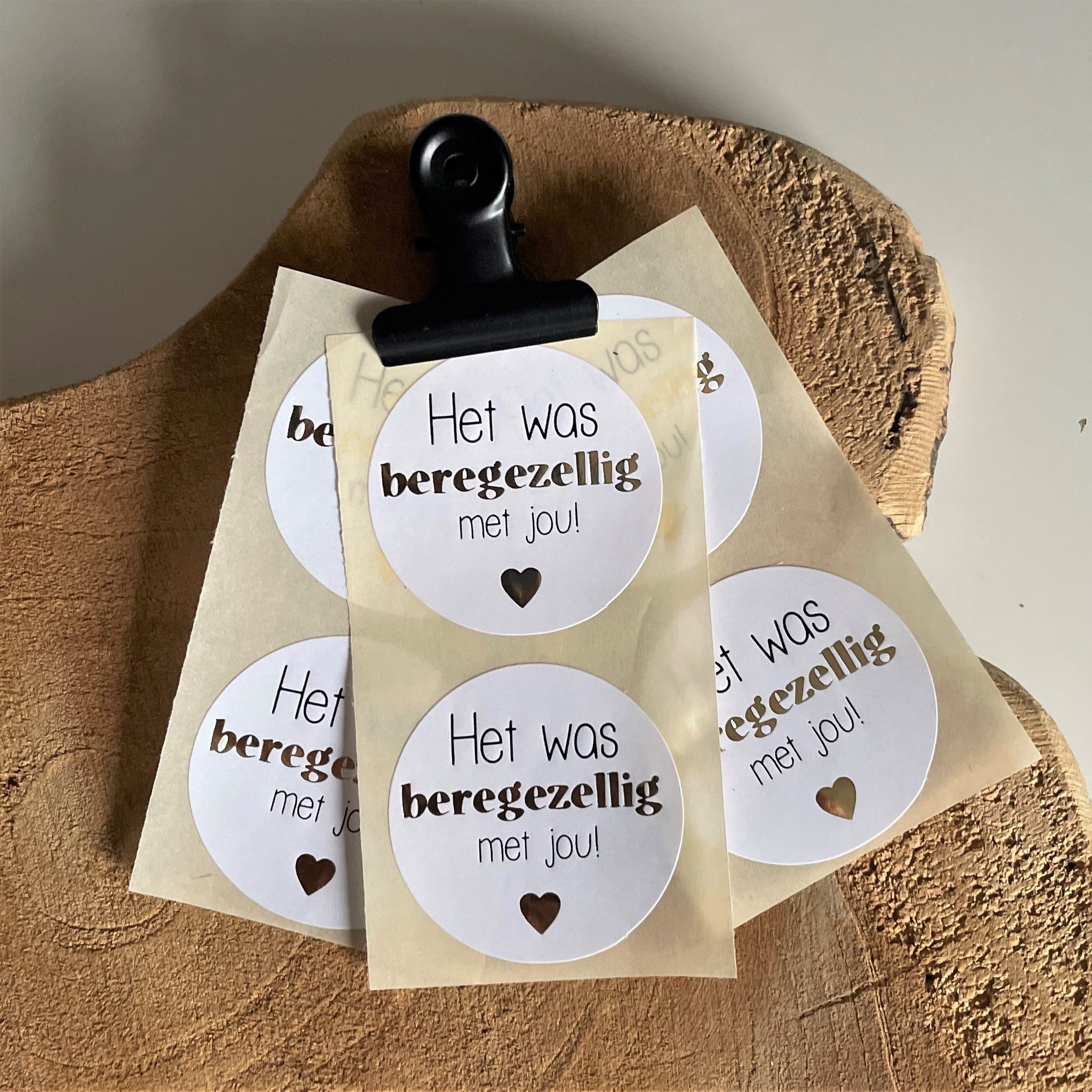 het-was-beregezellig-met-jou Sticker | Het was beregezellig met jou | 10 stuks - Afbeelding 1