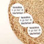 Cadeaulabel (rond) | Ik ga naar de kleuterklas | 3 stuks