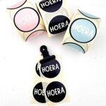 Sticker | Hoera zwart | 10 stuks - Afbeelding 3