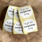 Sticker | Ik ga met zwangerschapsverlof! | 10 stuks - Afbeelding 5