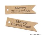 Cadeaulabel kerst | Merry christmas   | 5 stuks - Afbeelding 2