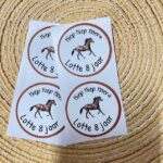 Verjaardagsticker met naam | Paarden - Afbeelding 2