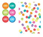 Party zakjes color | incl stickers hooray | 6 stuks - Afbeelding 2
