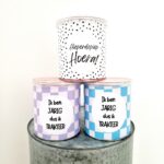 Pringles labels | vrolijke vakje blauw | 10 stuks - Afbeelding 2