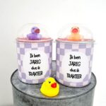 Pringles labels | vrolijke vakjes paars | 10 stuks - Afbeelding 2