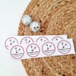 Kerststicker met naam  | Rendier gewei