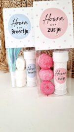 Bellenblaaslabel | hoera een broertje | 8 stuks - Afbeelding 3