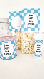 Pringles labels | vrolijke vakje blauw | 10 stuks - Afbeelding 4