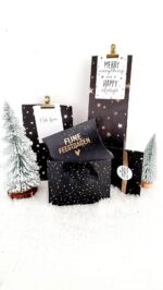 Geschenkverpakking wijn | zwart-goud  | 1 stuk - Afbeelding 3