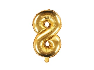 stThumbnailPlugin-11 Cijferballon | goud 35 cm | acht - Afbeelding 1