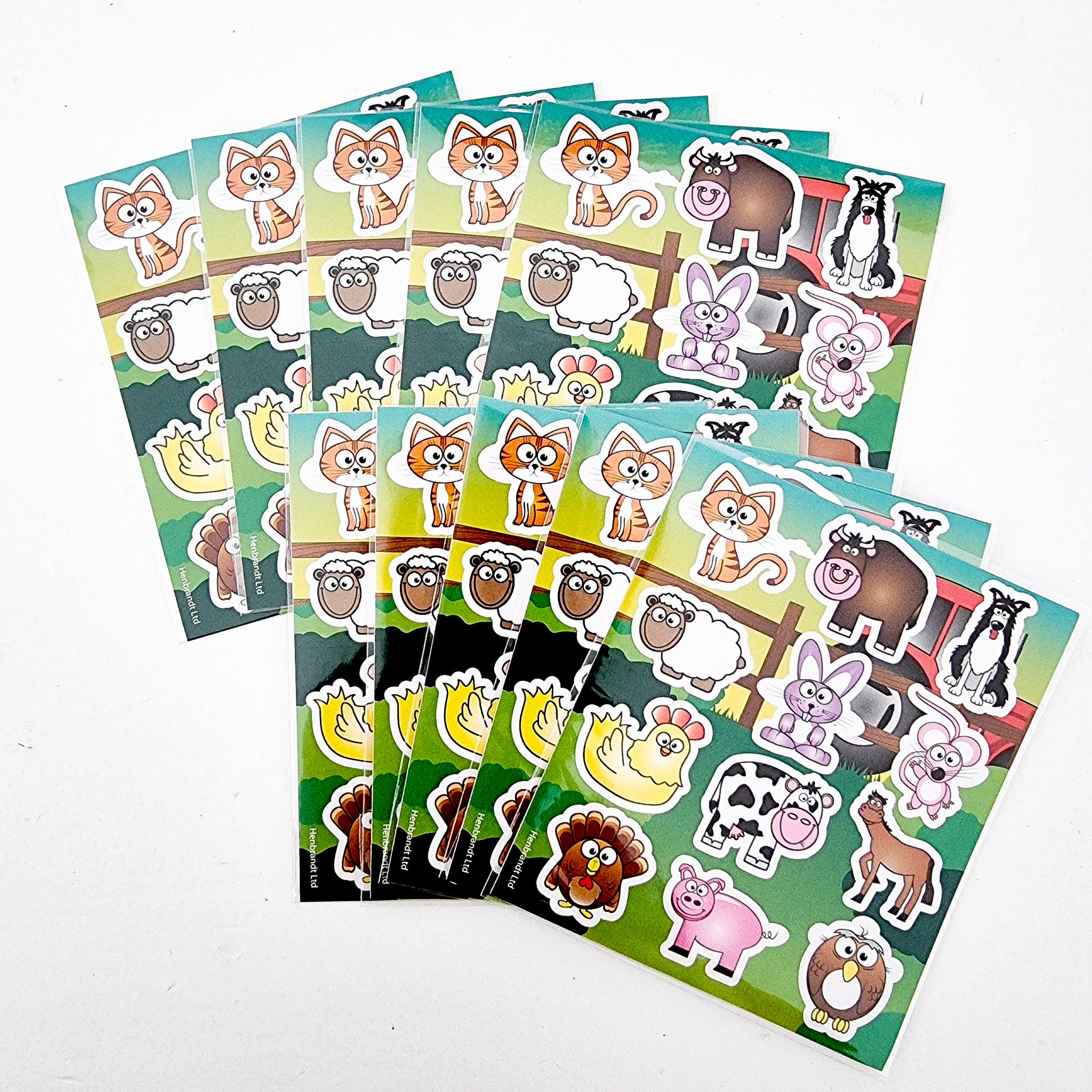 sticker-boerderij-dieren Stickers | boerderij dieren | 10 zakjes - Afbeelding 1