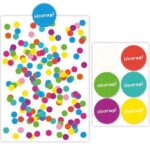 Party zakjes color | incl stickers hooray | 6 stuks
