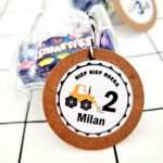 Verjaardagsticker met naam | Bouw voertuigen - Afbeelding 3