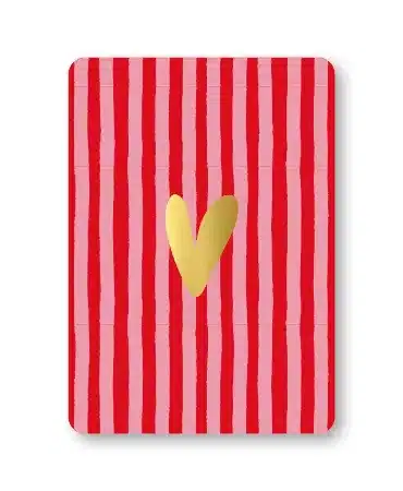 0036589_kp-wenskaarten-a6-hart-goud-10-stuks_450 Wenskaart | Hart goud - Afbeelding 1