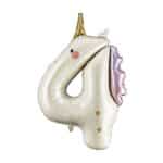 Cijferballon | Unicorn | Vier