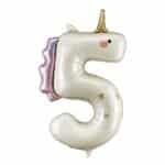 Cijferballon | Unicorn | Vijf