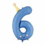 Cijferballon | Smiley | zes