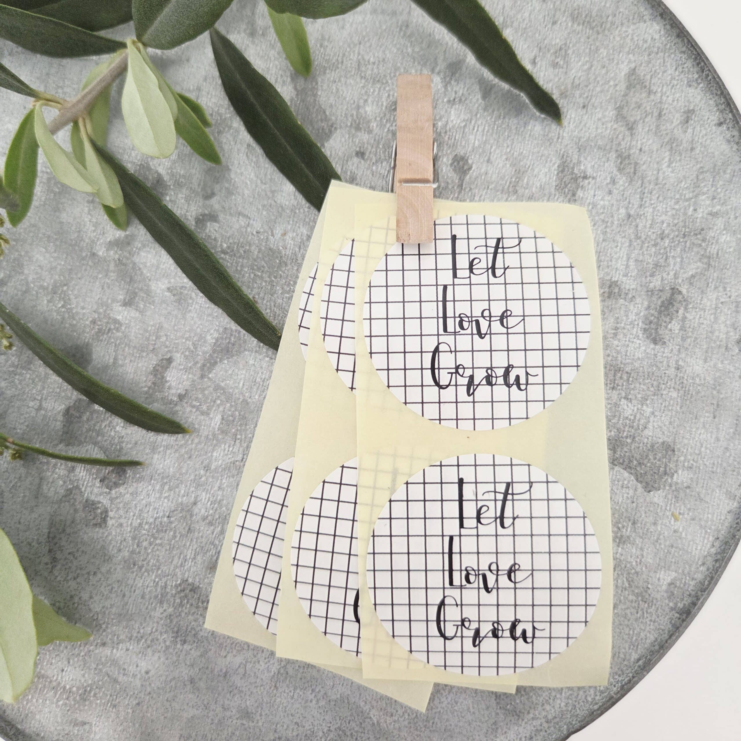 Let love grow (2) Sticker | Let Love Grow | 10 stuks - Afbeelding 1
