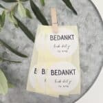 Sticker | Bedankt Leuk dat je er was | 10 stuks
