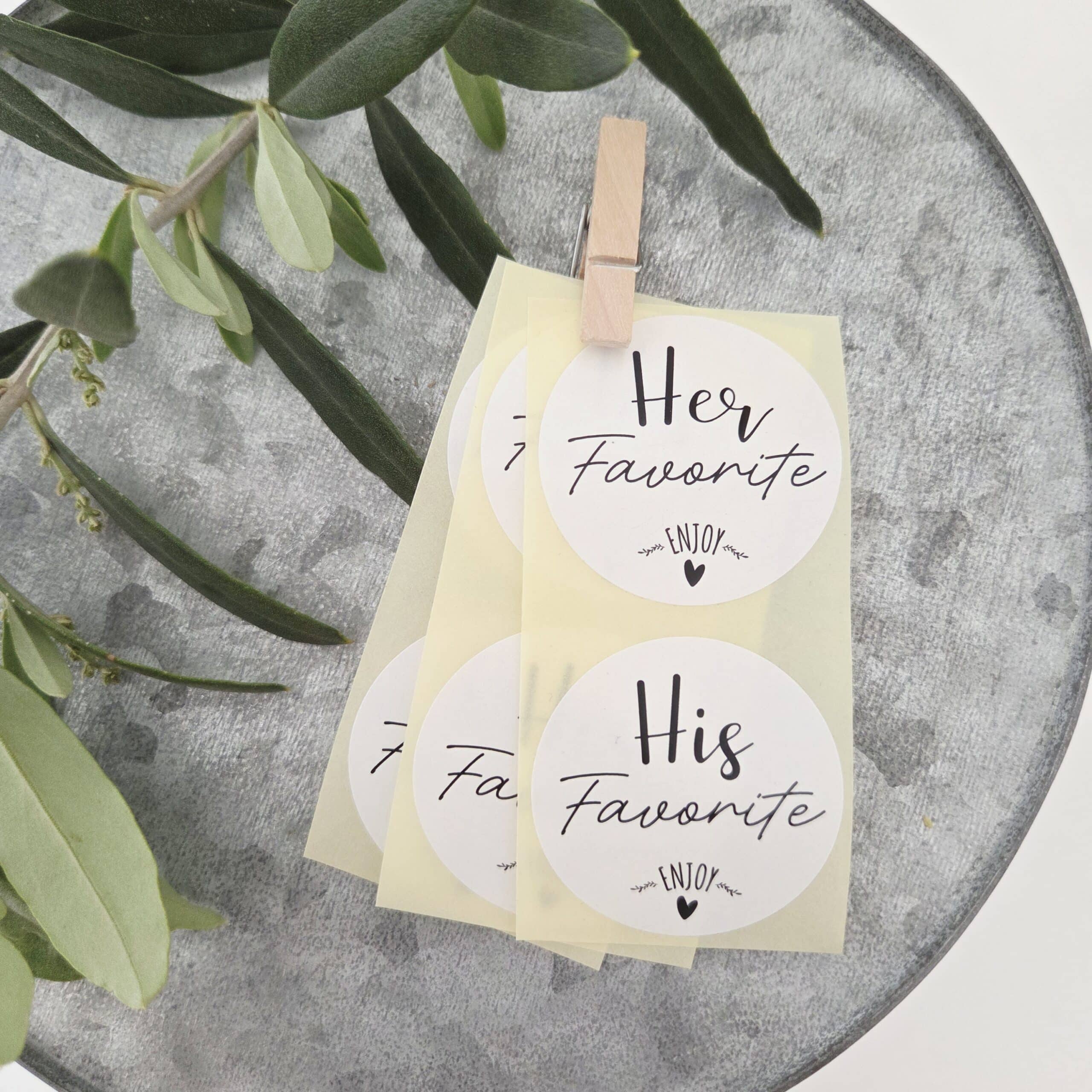 his and her favotie (5) Sticker | His & Her favorite | 10 stuks - Afbeelding 1