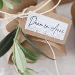 Bruiloftsbedankje | Craft doosjes met label - sticker | 30 stuks - Afbeelding 2