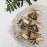 Bruiloftsbedankje | Craft doosjes met label - sticker | 30 stuks
