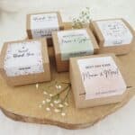 Bruiloftsbedankje | Craft doosjes - lange sticker | 10 stuks
