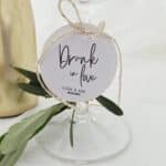 Bruilofts sticker met naam | Drunk in love