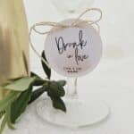 Bruilofts sticker met naam | Drunk in love - Afbeelding 3