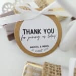 Bruilofts sticker met naam | THANK YOU for joining us today - Afbeelding 4