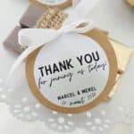 Bruilofts sticker met naam | THANK YOU for joining us today - Afbeelding 3