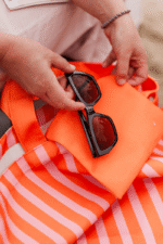 Strandtas | Stripes oranje/roze - Afbeelding 3