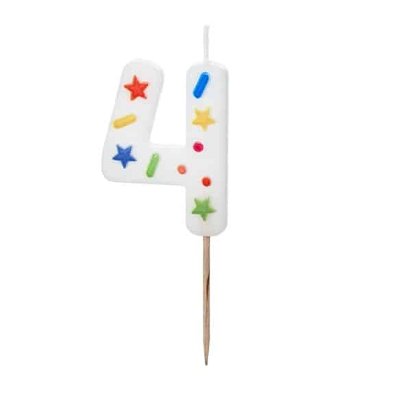 SCU11-4_01_S Leeftijdkaarsjes | Vier | Confetti - Afbeelding 1