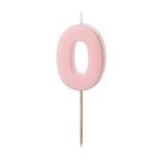 Leeftijdkaarsjes | Nul | licht roze