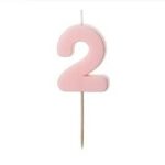 Leeftijdkaarsjes | Twee | Licht roze