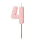 Leeftijdkaarsjes | Vier | Licht roze