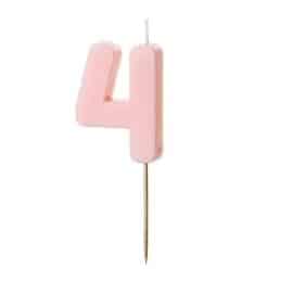 icon_SCU10-4-081J_01_S Leeftijdkaarsjes | Vier | Licht roze - Afbeelding 1