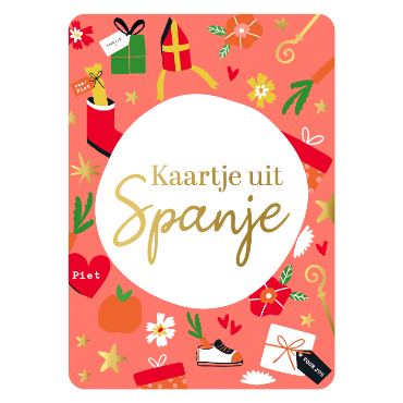 0034215_kp-wenskaarten-a6-kaartje-uit-spanje-10-stuks_450 Sinterklaas wenskaart | Kaartje uit spanje - Afbeelding 1