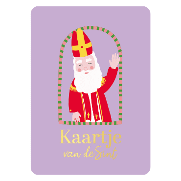 0034546_kp-wenskaarten-a6-kaartje-van-de-sint-10-stuks_450 Sinterklaas wenskaart | Kaartje van de sint - Afbeelding 1