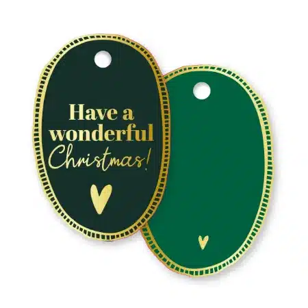 0039064_kp-cadeaulabel-have-a-wonderful-christmas-42x62mm_450 Cadeaulabel kerst (ovaal) | Have a wonderful christmas | 3 stuks - Afbeelding 1