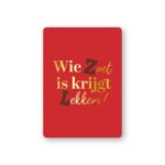 Cadeaukaart sinterklaas | Wie zoet is krijgt lekkers