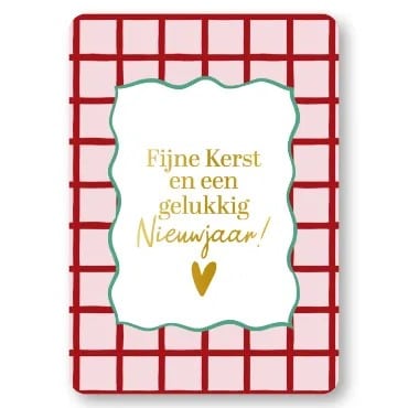 0039242_kp-wenskaarten-a6-fijne-kerst-en-een-gelukkig-nieuwjaar-10-stuks_450 Wenskaarten kerst | Fijne kerst ... gelukkig nieuwjaar - Afbeelding 1