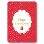 Sinterklaas wenskaart | Fijne sinterklaas (rood)