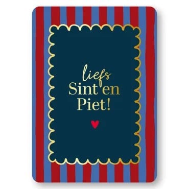 0039258_kp-wenskaarten-a6-liefs-sint-en-piet-10-stuks_4501 Sinterklaas wenskaart | Liefs sint en piet - Afbeelding 1