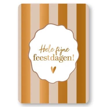 0039267_kp-wenskaarten-a6-hele-fijne-feestdagen-copper-10-stuks_4501 Wenskaarten kerst | Hele fijne feestdagen - koper - Afbeelding 1