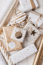 Kerst cadeaupapier | Pure gold | 5 rollen - Afbeelding 4